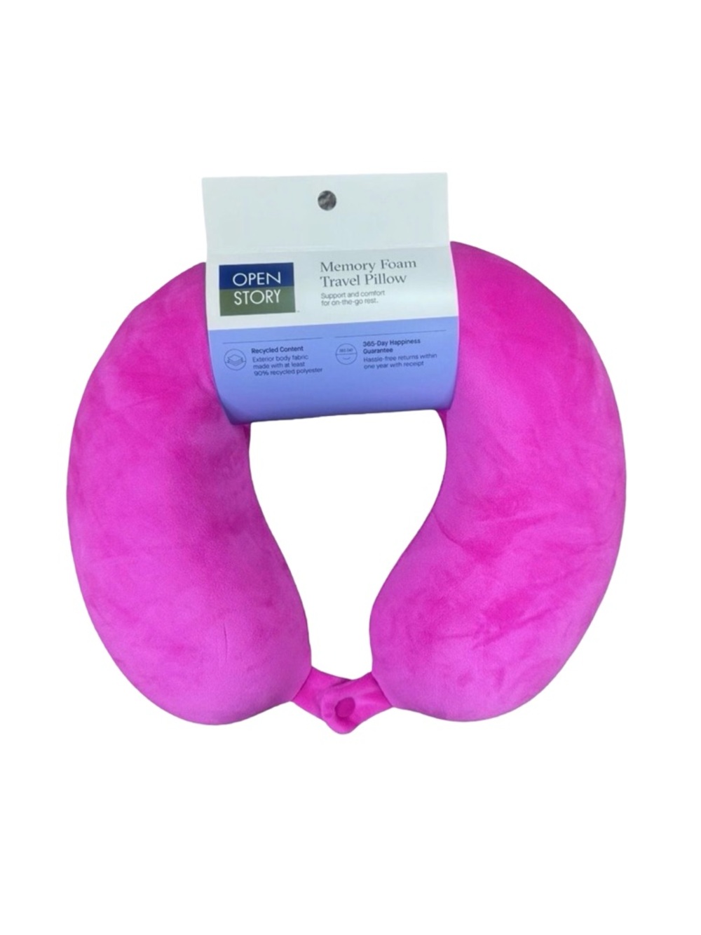 Open Story Memory Foam Travel Pillow